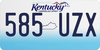 KY license plate 585UZX