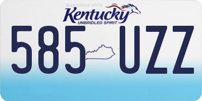 KY license plate 585UZZ