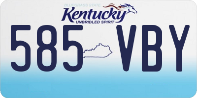 KY license plate 585VBY
