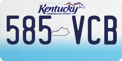 KY license plate 585VCB
