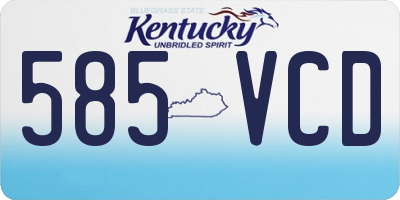 KY license plate 585VCD