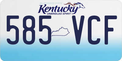 KY license plate 585VCF
