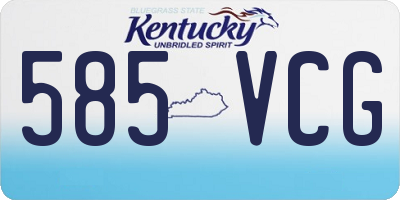KY license plate 585VCG