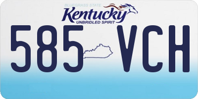 KY license plate 585VCH