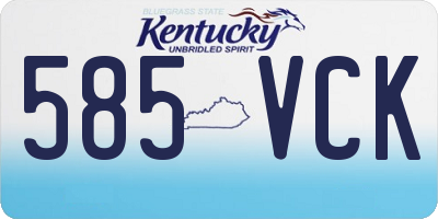 KY license plate 585VCK