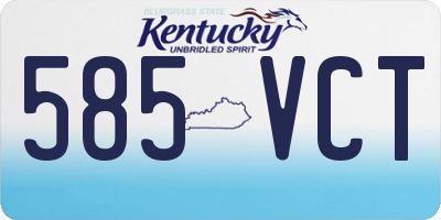 KY license plate 585VCT