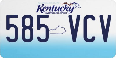 KY license plate 585VCV