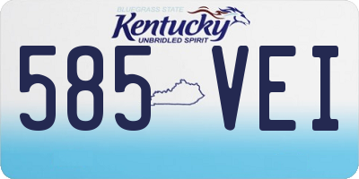 KY license plate 585VEI