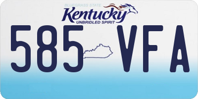 KY license plate 585VFA