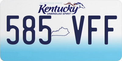 KY license plate 585VFF