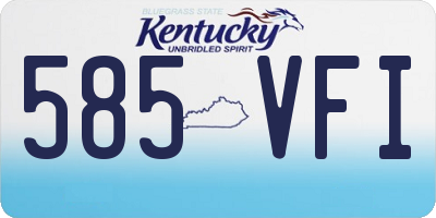 KY license plate 585VFI