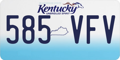 KY license plate 585VFV