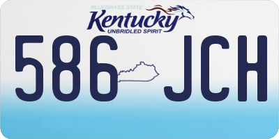 KY license plate 586JCH