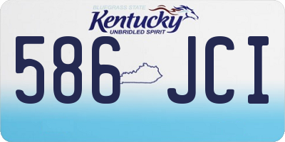 KY license plate 586JCI