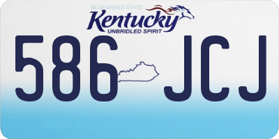 KY license plate 586JCJ