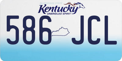 KY license plate 586JCL