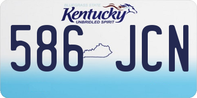 KY license plate 586JCN