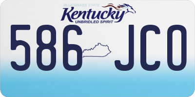 KY license plate 586JCO