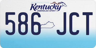 KY license plate 586JCT