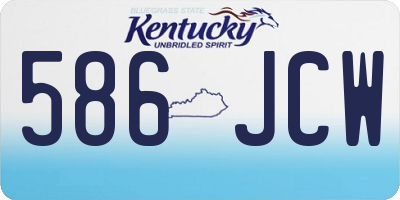 KY license plate 586JCW