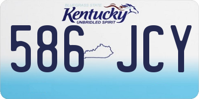 KY license plate 586JCY