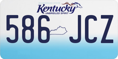 KY license plate 586JCZ