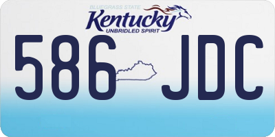 KY license plate 586JDC