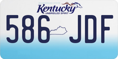 KY license plate 586JDF