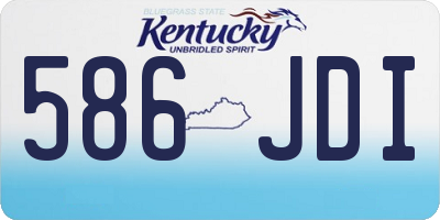 KY license plate 586JDI