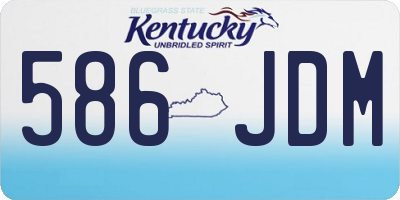 KY license plate 586JDM