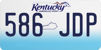 KY license plate 586JDP
