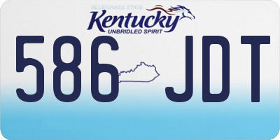 KY license plate 586JDT