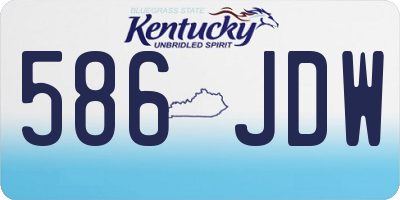 KY license plate 586JDW