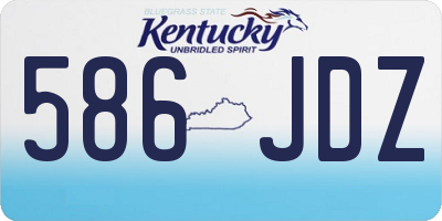 KY license plate 586JDZ