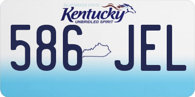 KY license plate 586JEL