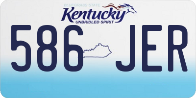 KY license plate 586JER