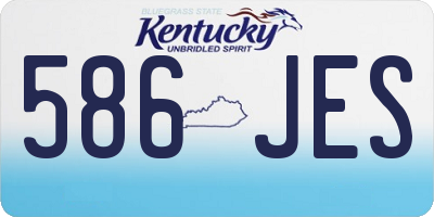 KY license plate 586JES