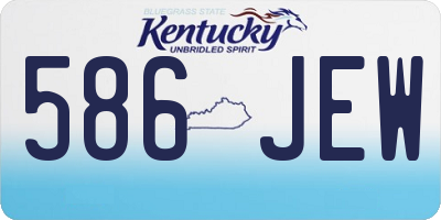 KY license plate 586JEW