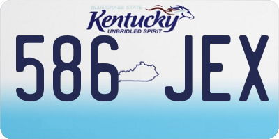 KY license plate 586JEX