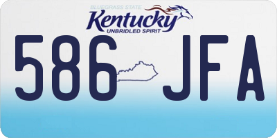 KY license plate 586JFA