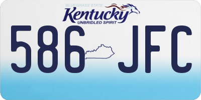 KY license plate 586JFC