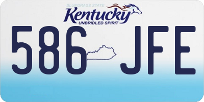 KY license plate 586JFE