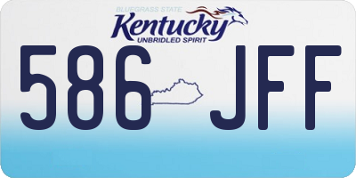 KY license plate 586JFF