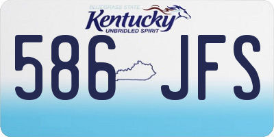KY license plate 586JFS