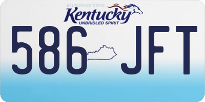 KY license plate 586JFT