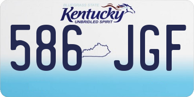 KY license plate 586JGF