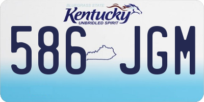 KY license plate 586JGM