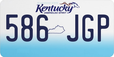 KY license plate 586JGP
