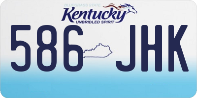 KY license plate 586JHK