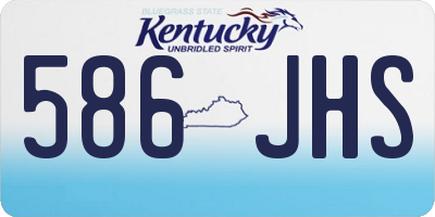 KY license plate 586JHS